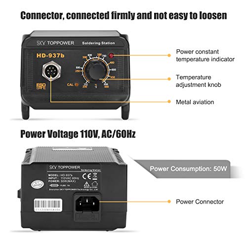 SKY TOPPOWER はんだごて はんだ付けステーション50W溶接ステーション RT-937B の商品画像 1