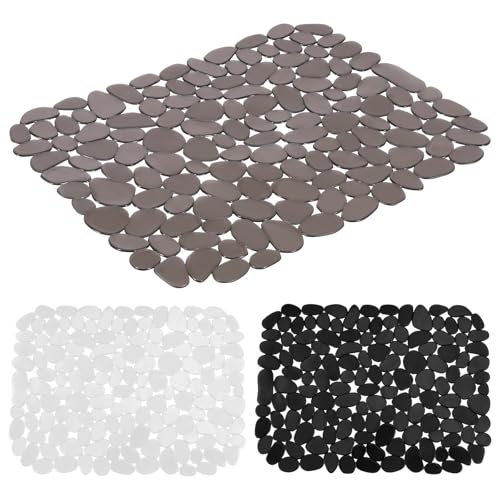 Tappetino per lavello, 3 pezzi, ritagliabile, antiscivolo, in PVC, flessibile, per la casa, la cucina, il bagno, il piano di lavoro