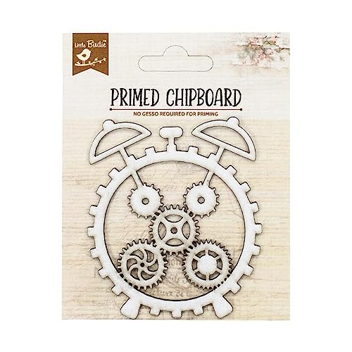 Little Birdie Primed Chipboard-Cog Clock