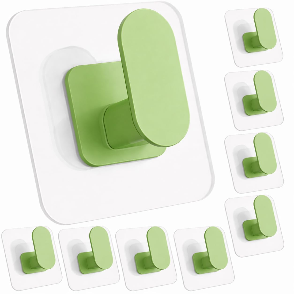 Self Adhesive Hooks/Wall Hangings Hook/Waterproof Hooks for Wall Without Drilling Heavy Duty Bathroom Kitchen Towel Wall Hooks for Hanging Strong Coat (Green Nail Hook, Pack of 12)-image-32