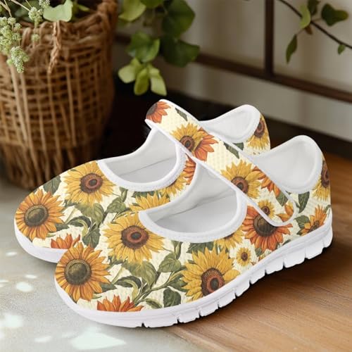 Coloranimal Mary Jane Flats Shoes for Women Casual Mary Jane Shoes Slip On Shoes Buckle Strap Round Toe Women's Flats Uniform Shoes Outdoor3