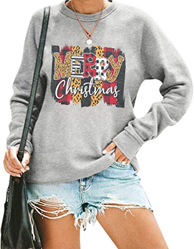 Mama Top Women Mama Sweatshirt Rainbow Graphic Shirt Long Sleeve Crew Neck Pullover Mom Blouse (Grey-2, Small)