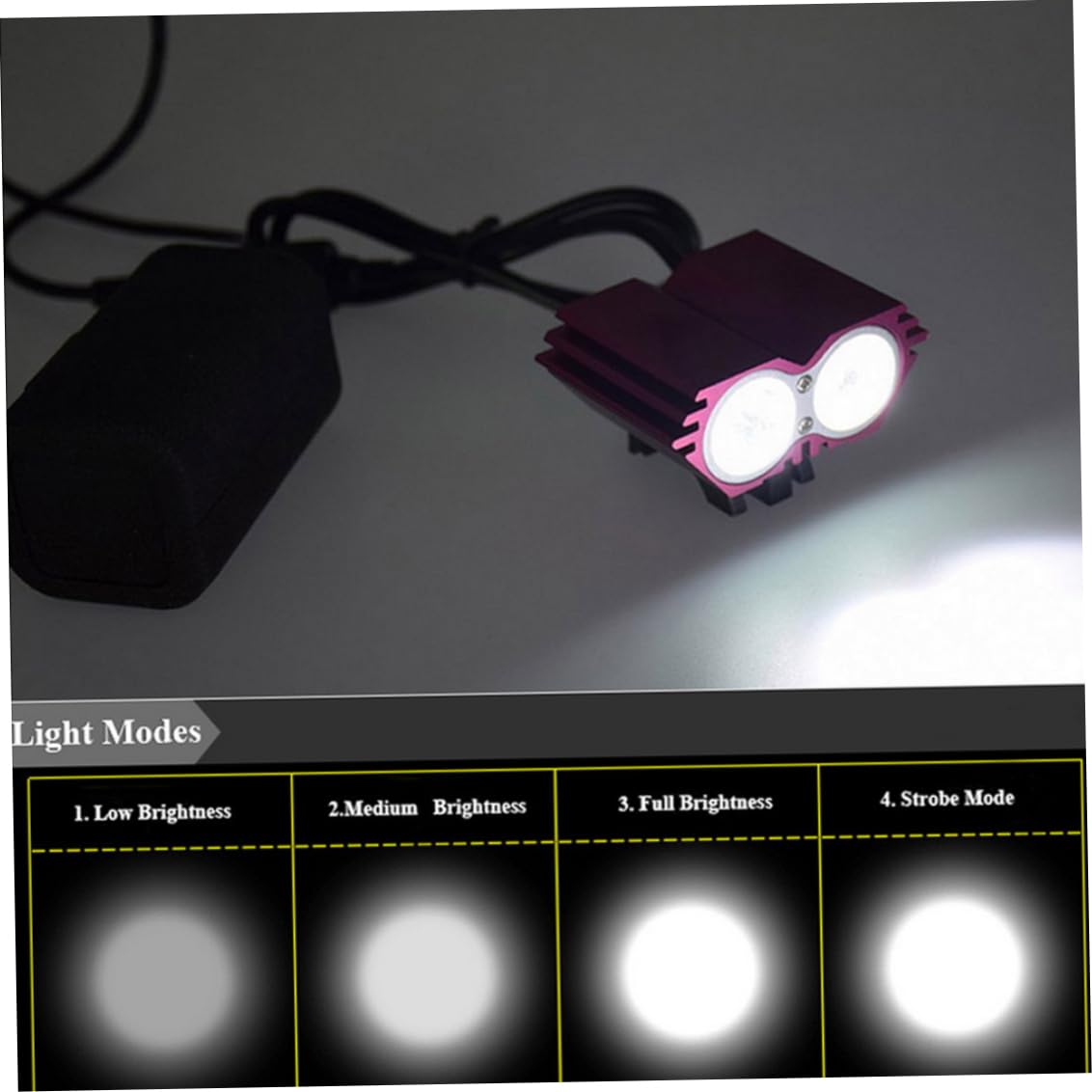 Faro per Bicicletta Rosso USB Ricaricabile Luce per Bicicletta Faro Impermeabile Luce di Sicurezza per Bicicletta Notturna Luci Anteriori per Bici Fari per Bici Fari per Bici Luci Anteriori per Bici