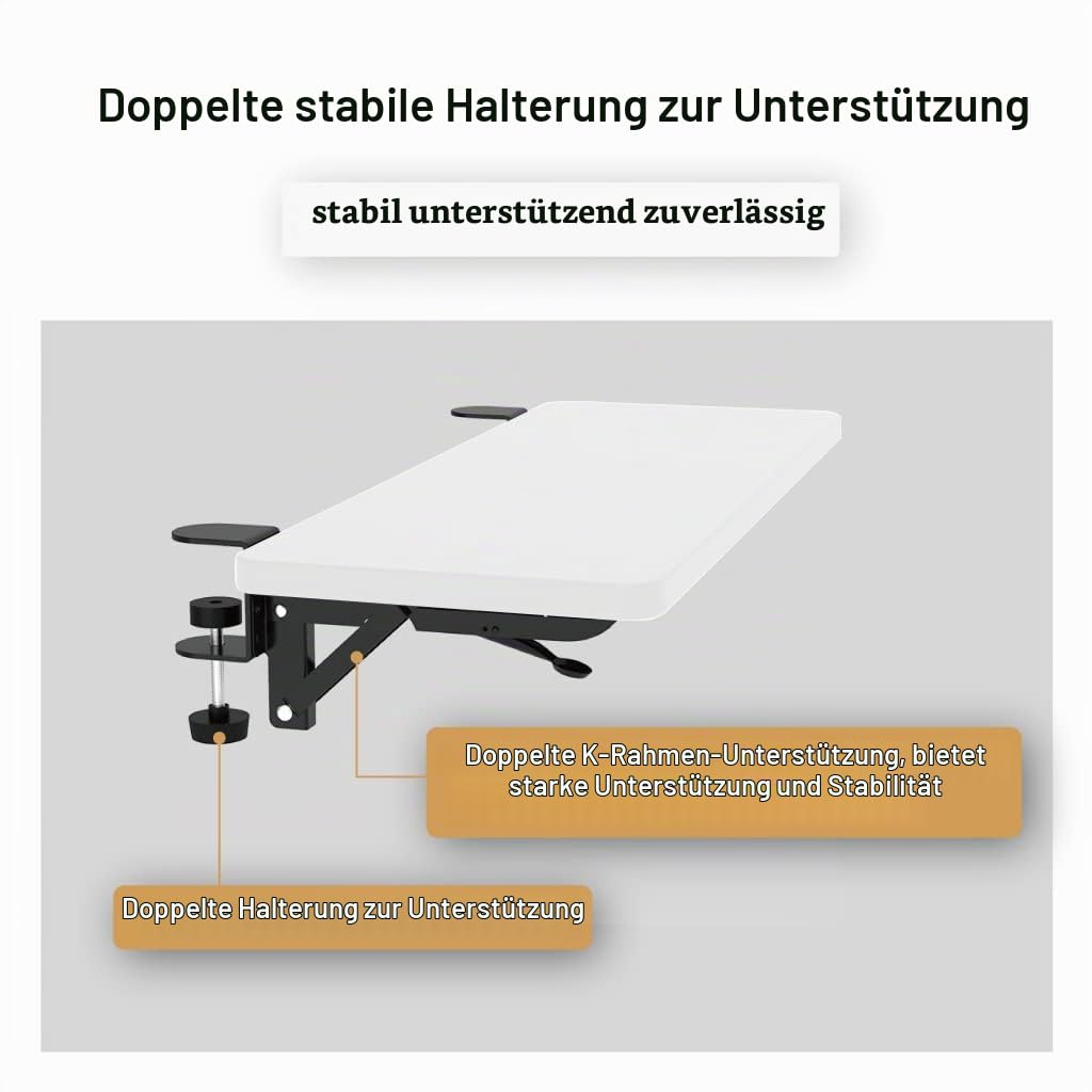 Computer-Schreibtisch-Verlängerungsplatte, geeignet für Büroschreibtische, stabile Mausarmstütze, Computertischverlängerung, geeignet für Zuhause und Büro…