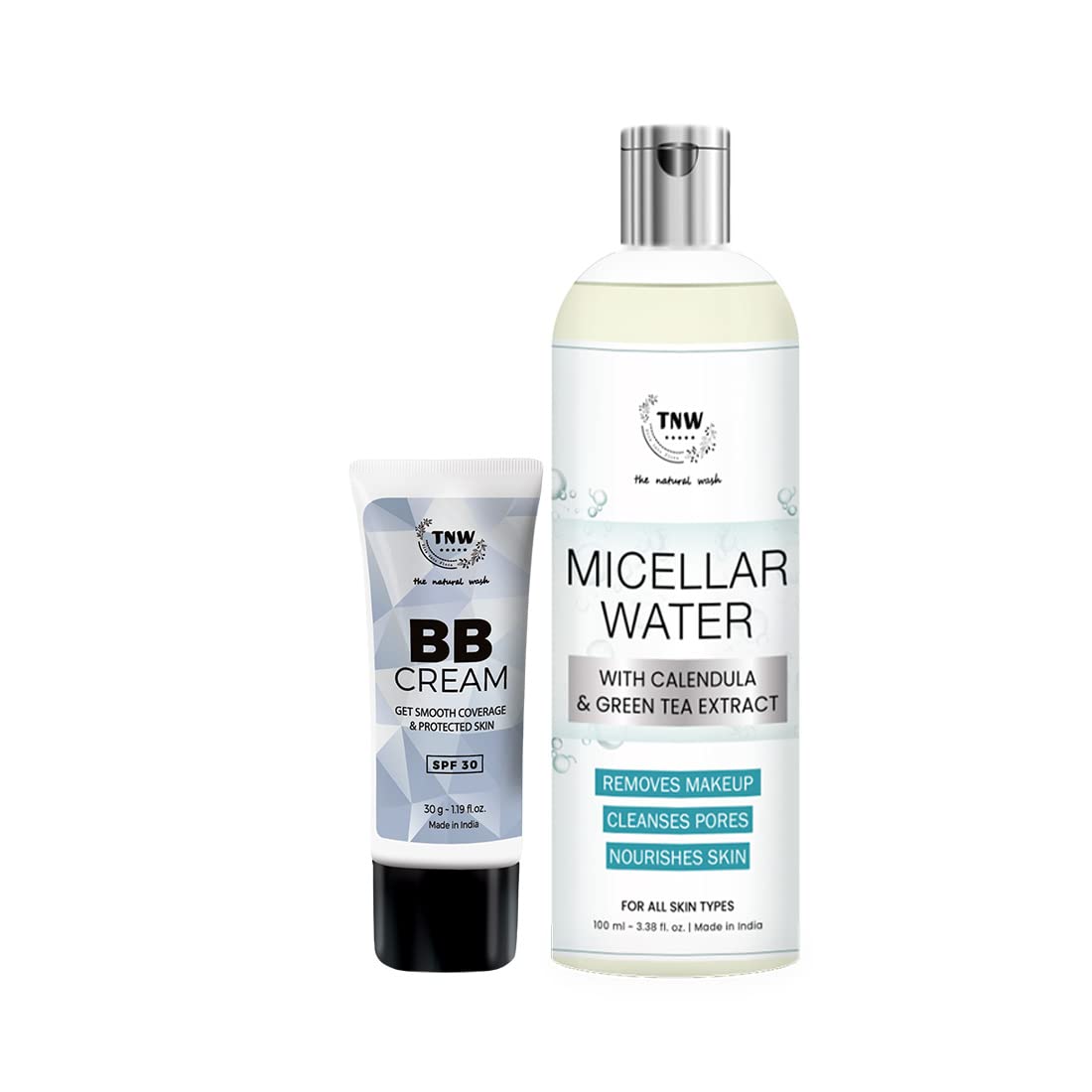 TNW-THE NATURAL WASH Combo with BB Cream & Micellar Water | For Everyday Makeup Look & Removing Makeup | Suitable for All Skin Types-image-40