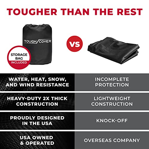 Image of Tough Cover ATV Cover - 86.5 x 50.5 x 49.5 in, Black, Universal Fit - Heavy-Duty Waterproof Quad Covers - UV Guard for 4 Wheelers & Snowmobiles - for Four Wheeler Accessories & Mower Protection