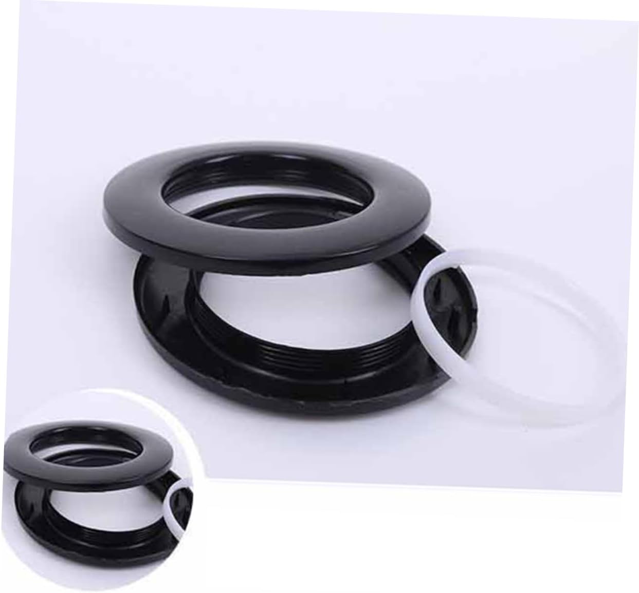 80pcs Curtain Grommets Plastic Ring for Curtain Rod Living Bedroom Shower Modern Design