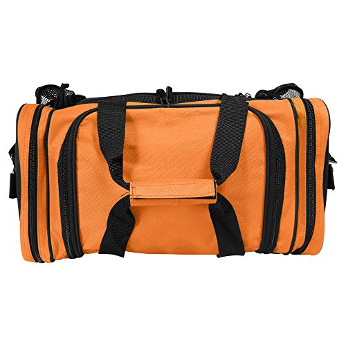 Image of DALIX 17 inch Duffle Bag Dual Front Mesh Pockets (Black Gold Gray Dark Green Navy Blue Maroon Royal Blue Orange Pink Purple Red White