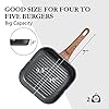 SENSARTE Nonstick Grill Pan for Stove Tops, Versatile Griddle with Pour Spouts, Square Big Cooking Surface, Durable Skillet Indoor & Outdoor Grilling. PFOA Free, 9.5 Inch #2