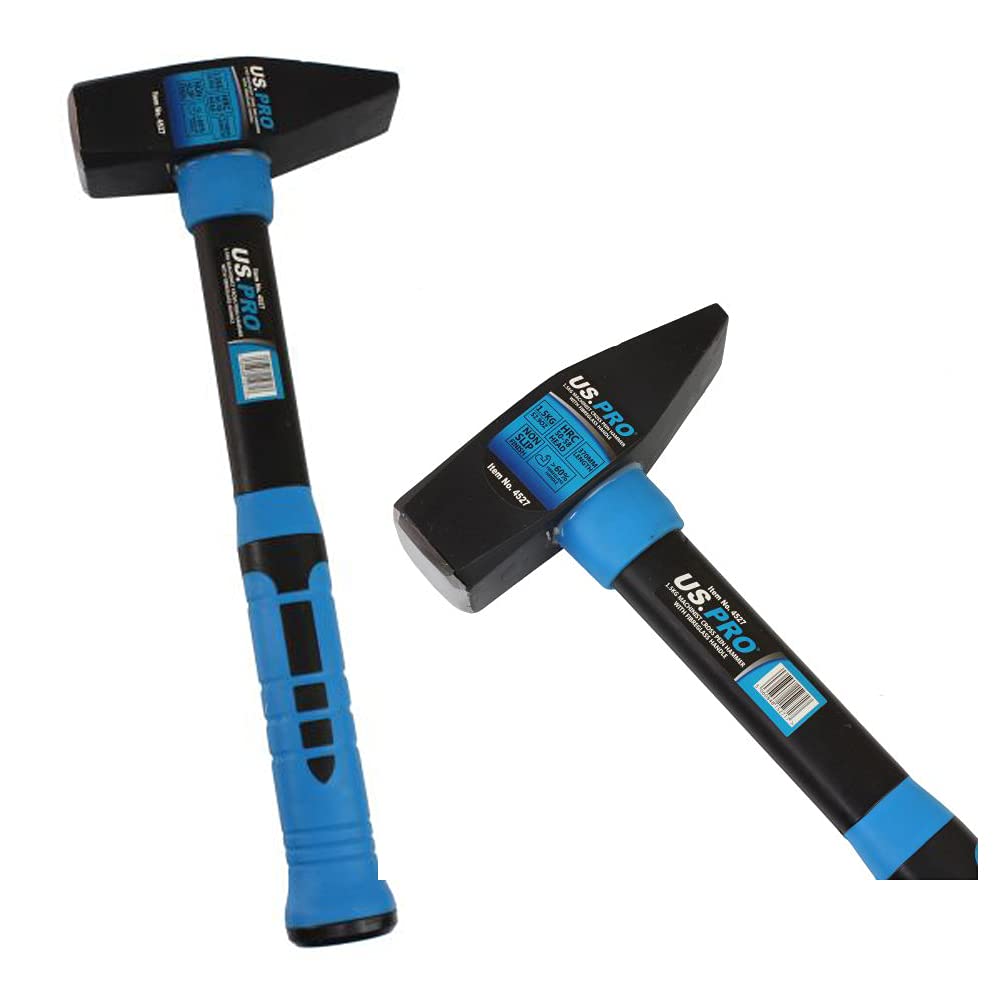 US Pro 1.5kg Machinist Cross Pein Hammer Fibreglass Handle Metal Work