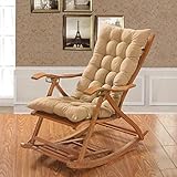 Hundur Store Cushion Pad,Garden Patio Thick Large Rocking Chair Cushion Recliner Relax Chair Pad for Rattan Recliner Indoor Outdoor 16x43inch