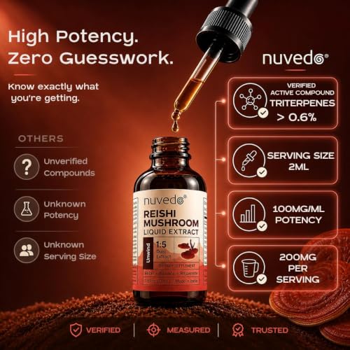 Image of Nuvedo Reishi Mushroom Liquid Extract | 10 mL | 1:5 Dual Extract