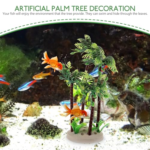 Palmier artificiel 6 pouces minkissy plante simulée cocotier léger - 4