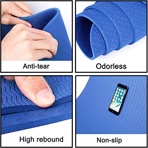 Image of IRIS Fitness Non Slip 6 mm TPE Yoga Mat for Hot Yoga Pilate Gymnastics