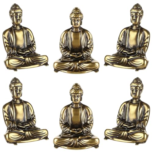 6 Mini Estatuas de Buda para Meditación y Decoración Zen miniatura 1