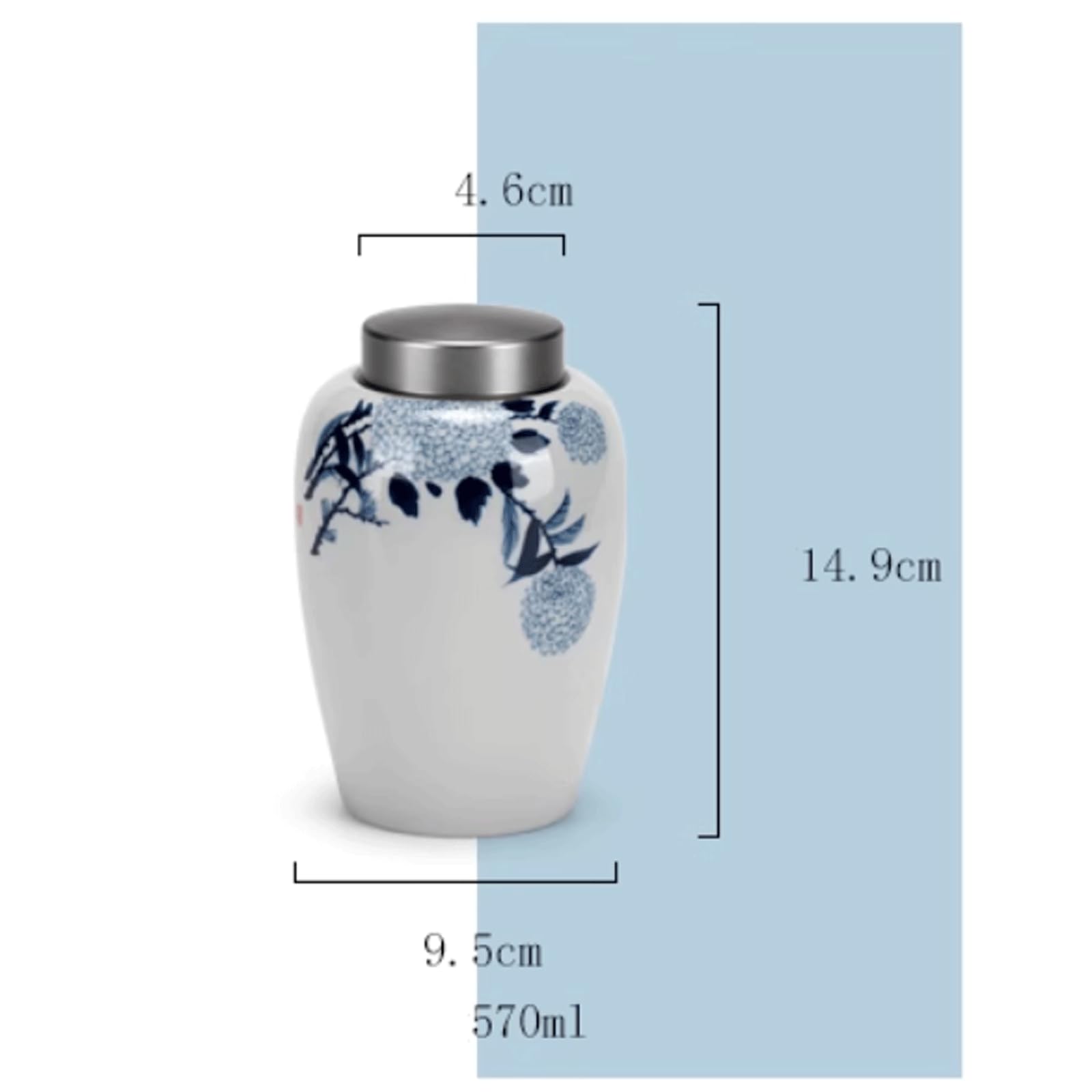 Barattolo per il tè in ceramica Barattolo con sigillo di marea Barattolo per la conservazione del tè con coperchio in alluminio Contenitori per la conservazione degli alimenti Set di contenitori
