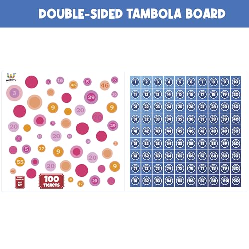 Image of Webby Tambola Fun Family Board Game | Travel | Indoor | Party Game Set for Kids and Adults