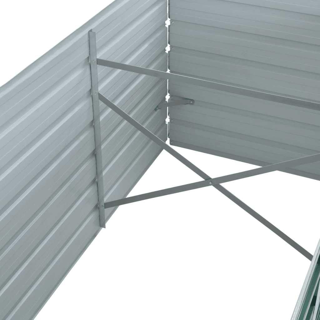 vidaXL Hochbeet Verzinkter Stahl 320x80x77 cm Grün Gartenbeet Pflanzbeet