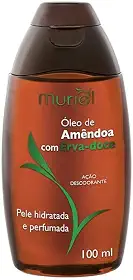 Óleo Corporal Amêndoas com Erva Doce, Marrom, Muriel, 100 ml