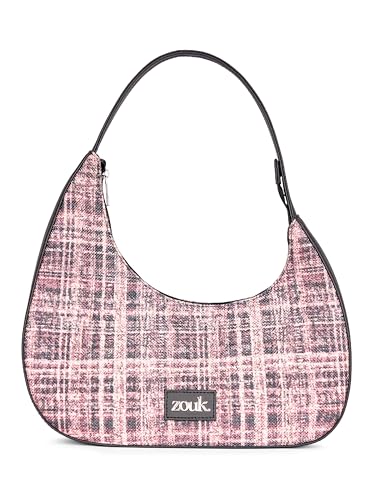 Image of ZOUK Pixi Small Shoulder Bag | Vegan Leather Evening Bag for Women with Shoulder Strap, Zip Closure & Water-Resistant Lining | Stylish Handcrafted Purse |