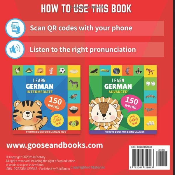 Learn german - 150 words with pronunciations - Beginner: Picture book for bilingual kids - Image 2