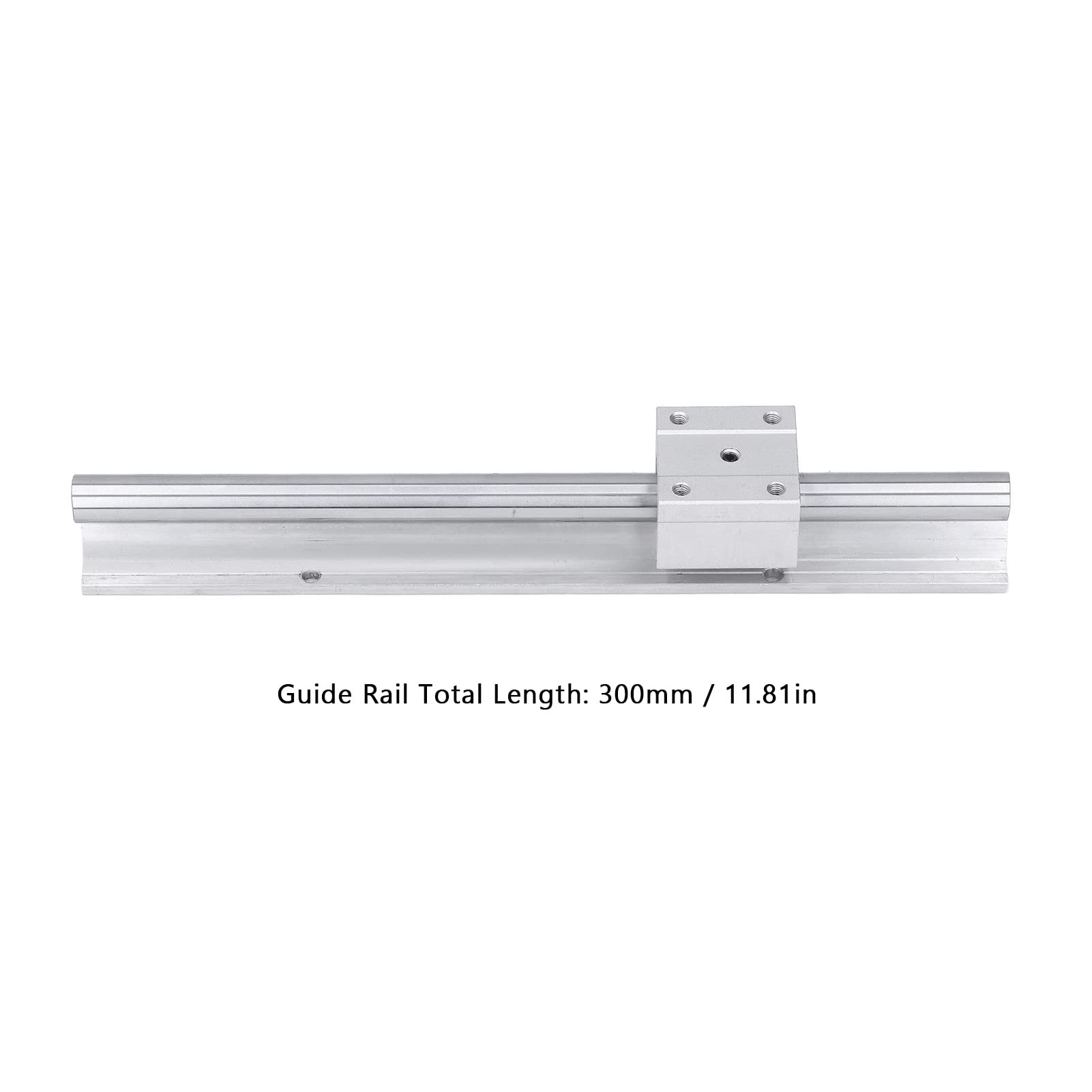 ViaGasaFamido Guide Linéaire 2Pcs SBR16, Bloc Coulissant et Rail 300mm