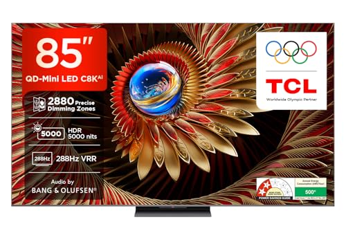 Image of TCL 215 cm (85 inches) 4K UHD Smart QD-Mini LED Google TV 85C8K