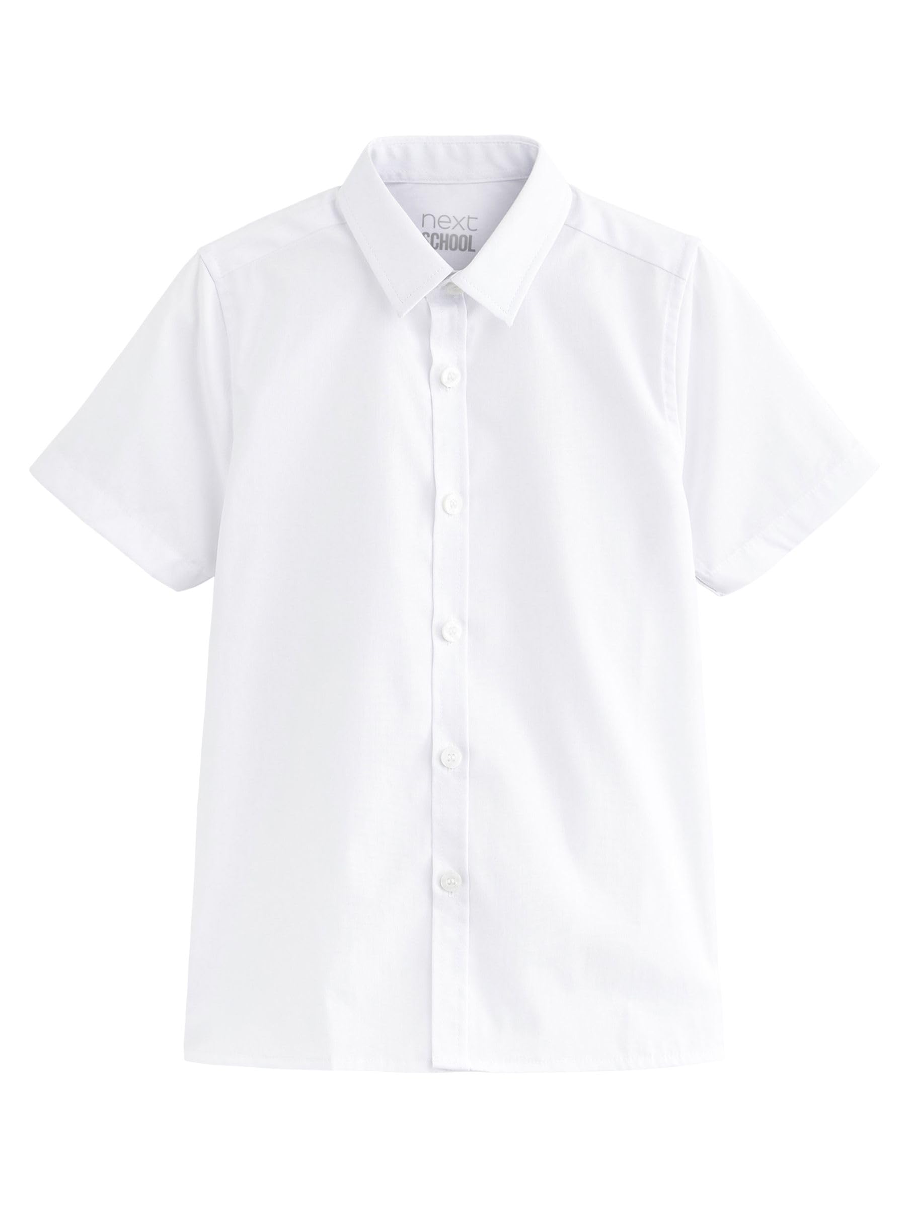 NEXT Niños Pack de 2 Camisas Escolares elásticas de Manga Corta