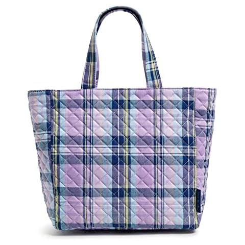 Vera Bradley Lonchera de algodón reciclado a cuadros de amatista Cover