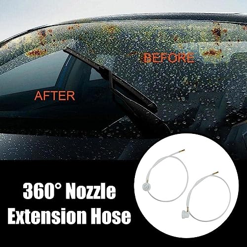 Image of 2 Pcs White 2XAerosol Nozzle w / 19.69in. 360 Degrees Extension Hose for Male Stem Spray Cans Fluid Auto Car Nozzle Film 4.5mm Extension H3C9 Spray Guns and Accessories