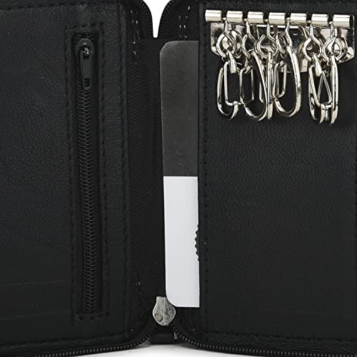 Leatherboss Key Chain Wallet with all around zipper Genuine Leather3