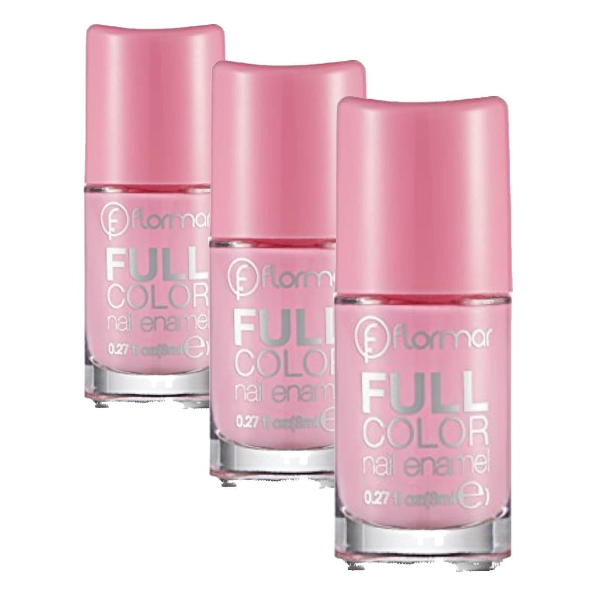 Flormar Yoğun Pigmentli Parlak Oje Full Color Nail Enamel Fc03 Bubble Gum (3 paketi)