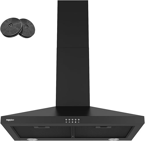 Campana extractora de montaje en pared de 30 pulgadas, campana de cocina de 380 CFM con convertible, ventilador de escape de 3 velocidades con luz