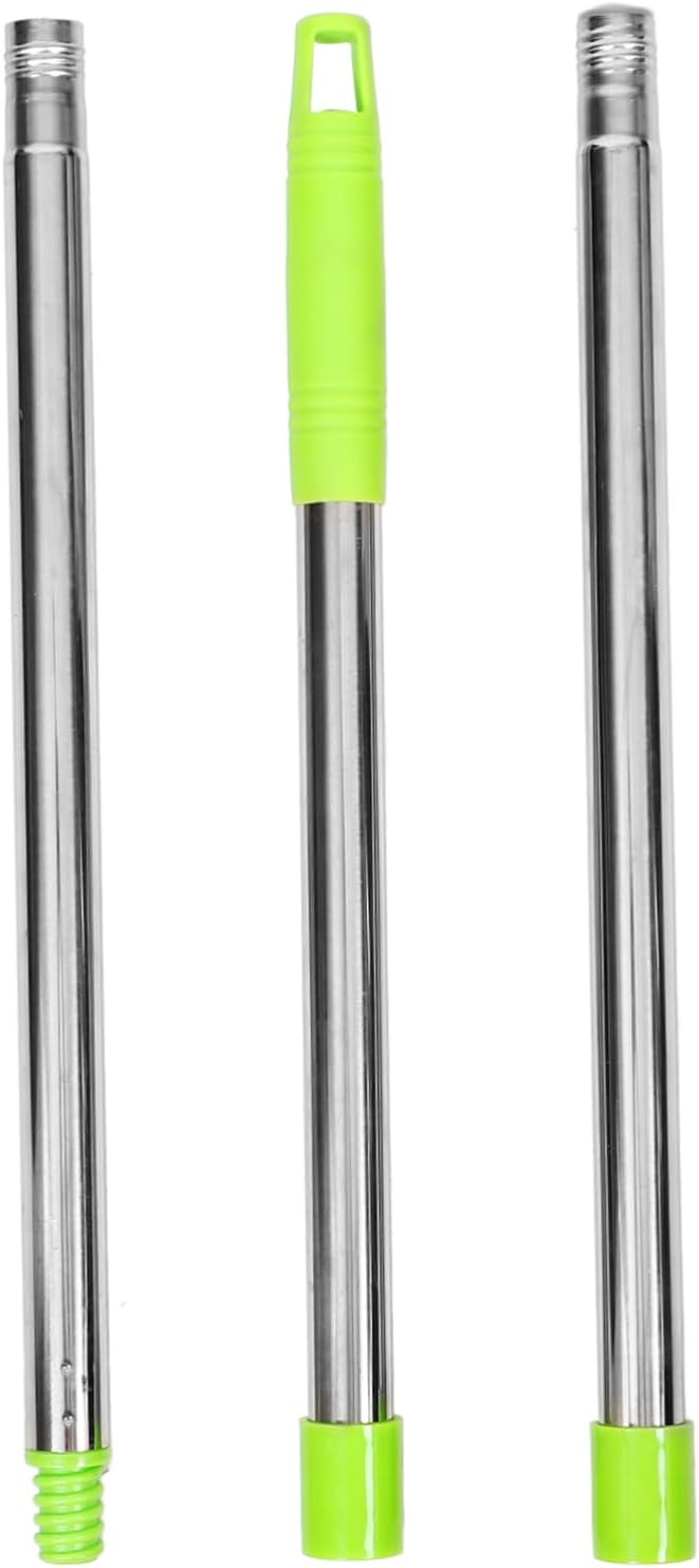 FOMIYES 4sets Section Mop Handle Replacement for Mop Broom Easy to Adjust Plastic Stainless Steel