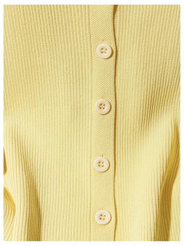 GORGLITTER Women's Striped Short Sleeve Sweater Cute Button Up Cardigan Collar Knit Tops4