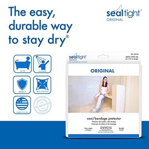 Seal-Tight Original Cast And Bandage Protector - Waterproof Cast Cover For Shower And Swimming - Adult Long Leg #TOP2