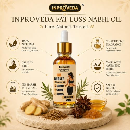 Image of Nabhi oil Fit & Slim Belly Button Oil | Supports Metabolism, Skin Elasticity & Detox Routine | Ayurvedic Multi Benefit for Daily Wellness & Improve Strength | नाभि तेल | Pack of 02 X 30ml = 60ml
