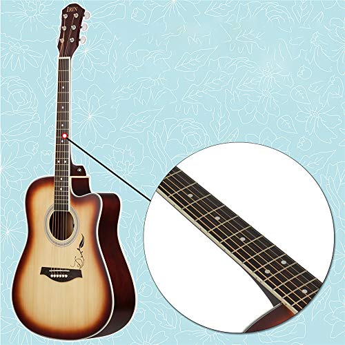 JTRHD Guitare Acoustique 41 Pouces Guitare Folk Couleur Soleil Débutant Étudiant Guitare Instrument pour Adultes et Enfants (Couleur : Natural, Size : 41 inches) - Les Beatles, Paul McCartney, John Lennon, RIngo Starr, George Harrison JTRHD Guitare Acoustique 41 Pouces Guitare Folk Couleur Soleil Débutant Étudiant Guitare Instrument pour Adultes et Enfants (Couleur : Natural, Size : 41 inches) – Image 7