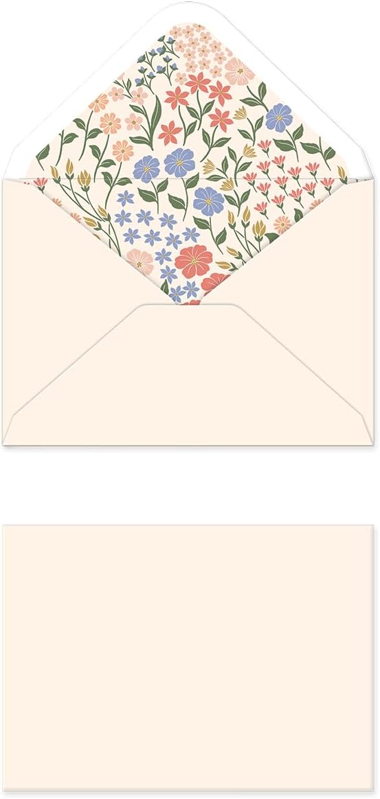 Lady Jayne Boxed Stationery Notecard Set with 20 Flat Die-Cut Note Cards and Envelopes, 5" x 7", Wildflower Meadow Floral Butterfly (82050) - Image 3