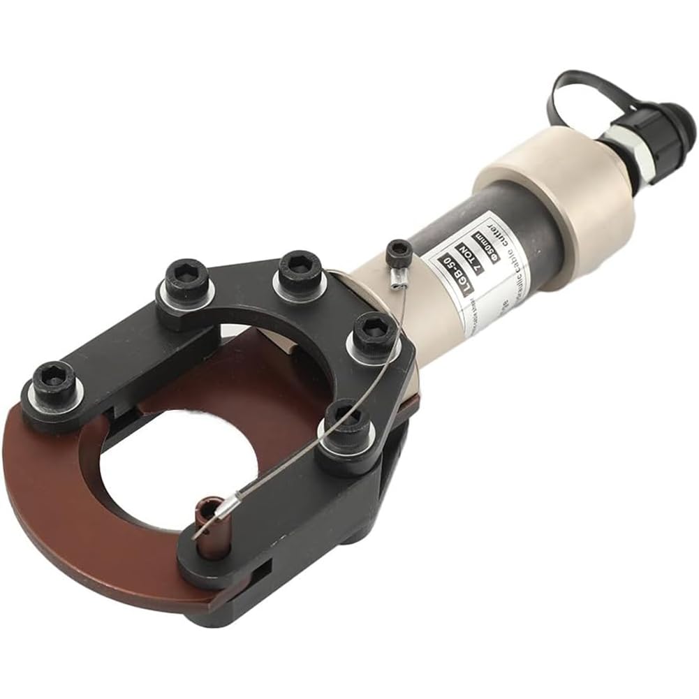 Gertrude 7T Cortador De Cable Hidráulico Cortador De Cable De Acero Alicates para Cable De Acero para Cobre Aluminio Cable Blindado, Rango De Corte 50mm Fuerza De Corte 90KNBlack,1