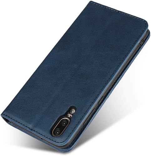 Miniatura 6 de SunYoo Funda para Huawei P20, funda magnética de cuero con patrón de piel de vaca tipo libro con ranuras para tarjetascompartimento para efectivo