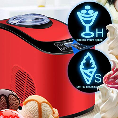 LTLCLZ Eiscremebereiter Speiseeismaschine Eismaschine Frozen Yoghurt, Kühlhaltefunktion, Timer, 140 Watt… – Bild 5