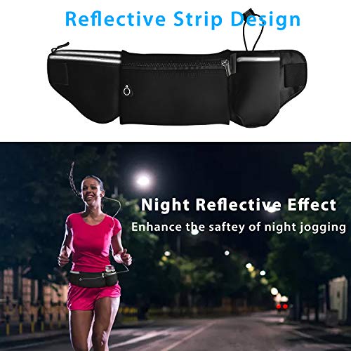 Realike - Cinturón de hidratación con Soporte para Botellas, Bolsa de plátano Doble con cinturón Ajustable para maratón, Entrenamiento de Fitness, Equipo de Senderismo para iPhone XS MAX XR XS X - imagen 8