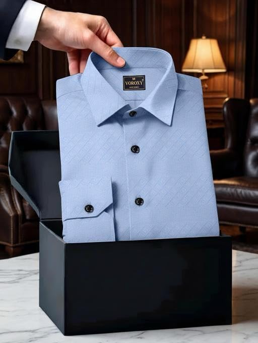 Image of TH BROTHER Men Casual Solid Collared Buttondown Shirt Comfortable Breathable Regular Fit Stylish Modern Daily Outfit