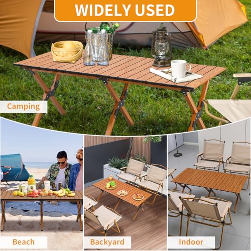 BOOSDEN Mesa de Camping Plegable de Aluminio HWFT-120x60cm-1 miniatura 6