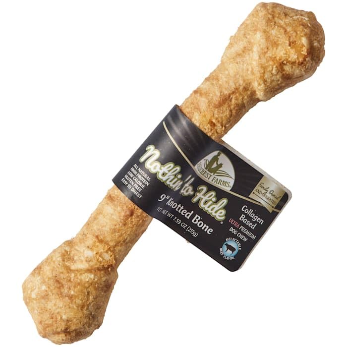 Fieldcrest Farms Nothin' to Hide 9" Knotted Beef Flavor Bone Ultra Premuim Dog Chews, 7.8 oz.