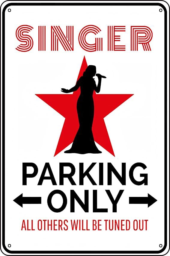 Stop Sign Singer Amazon.com: Singer Parking Sign, Talent Show Metal Sign 8x12 Inch ...