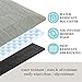 Martha Stewart Mira Modern Heathered Anti-Fatigue Air-Infused Kitchen Mat, Grey, 19.6