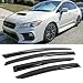 Cuztom Tuning Fits for 2015-2020 Subaru WRX STI & 2012-2016 Impreza 4 Door Base Model 3D Wavy Style Window Visor Rain Guard Deflector