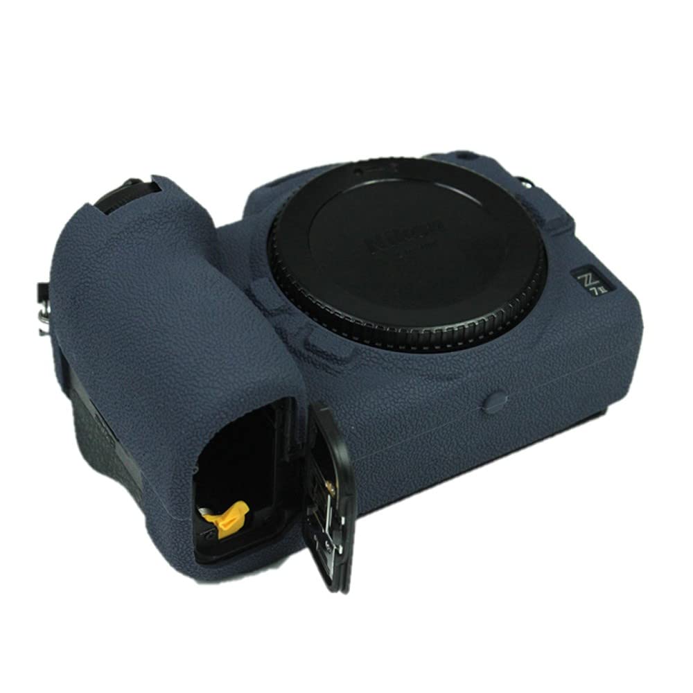 Custodia per fotocamera Borsa Blu Scuro Morbido Silicone Anti-Skid Texture Armatura Pelle Corpo Cover Protector per Nikon Z7 II Mirrorless Camera